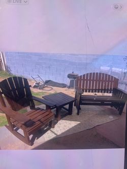 Outdoor Wood Patio Furniture Set