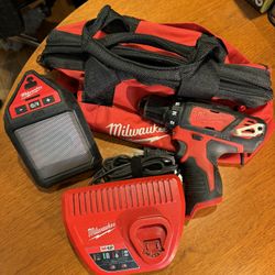 Milwaukee M12 Speaker, Drill,  Charger & Bag 