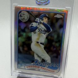 2024 Topps Chrome Freddie Freeman 89 Refractor - Dodgers 35th Anniv.
