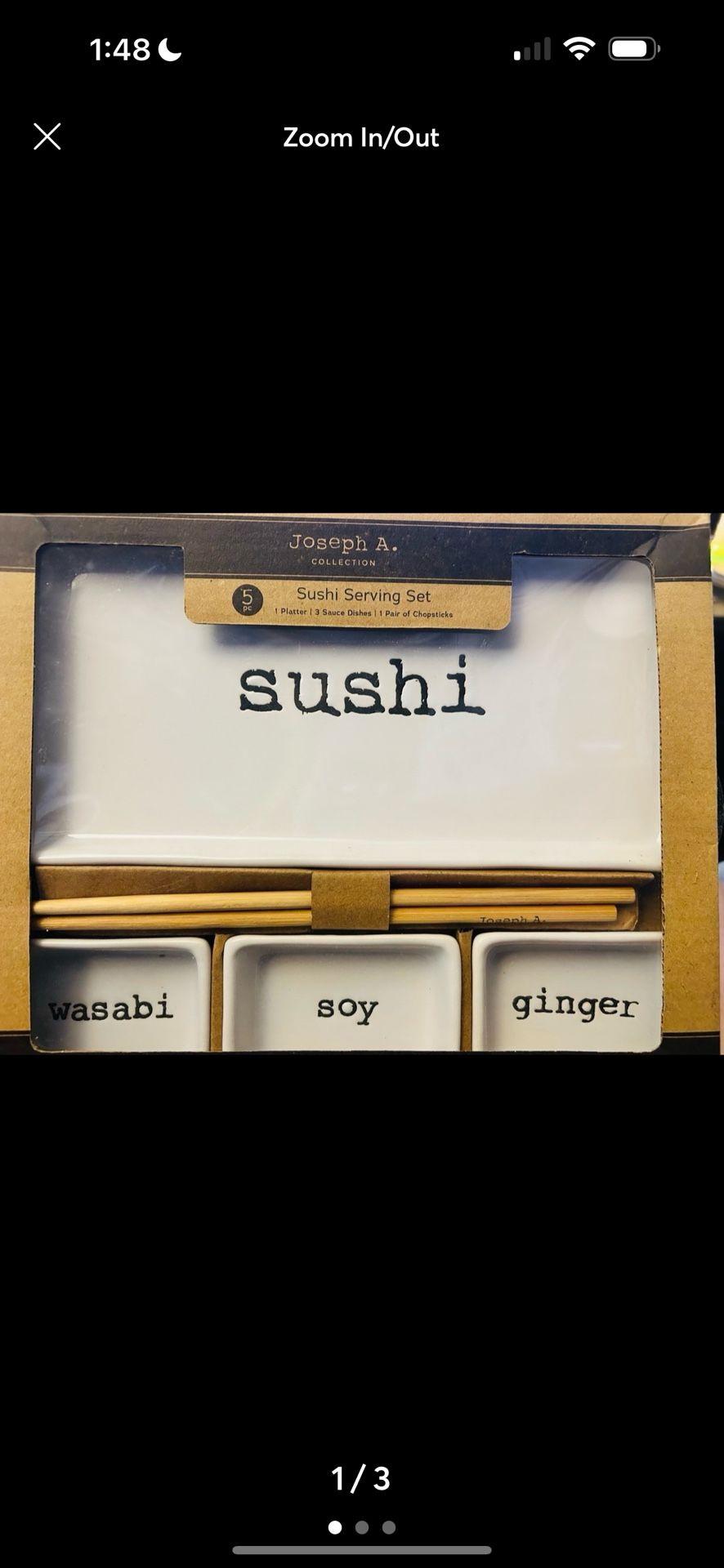 NEW IN BOX Joseph A. Collection Sushi Serving Set with 5pcs 🍣🍱