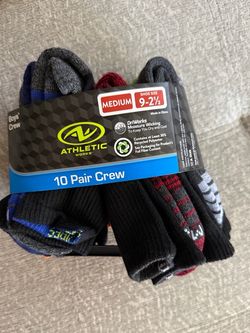 Athletic Works Boys Crew Socks 10 Pack