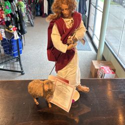 Ashton Drake Jesus Doll 21" by Titus Tomescu With 1 Sheep “I Am The Good Shepherd”. W/ Certificate Of Authenticity 