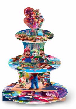 Super Mario galaxy cupcake stand