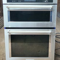 KitchenAid Double Combination Electric Wall Oven With 6.4cu.ft Capacity 