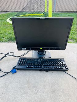 Monitor with keyboard