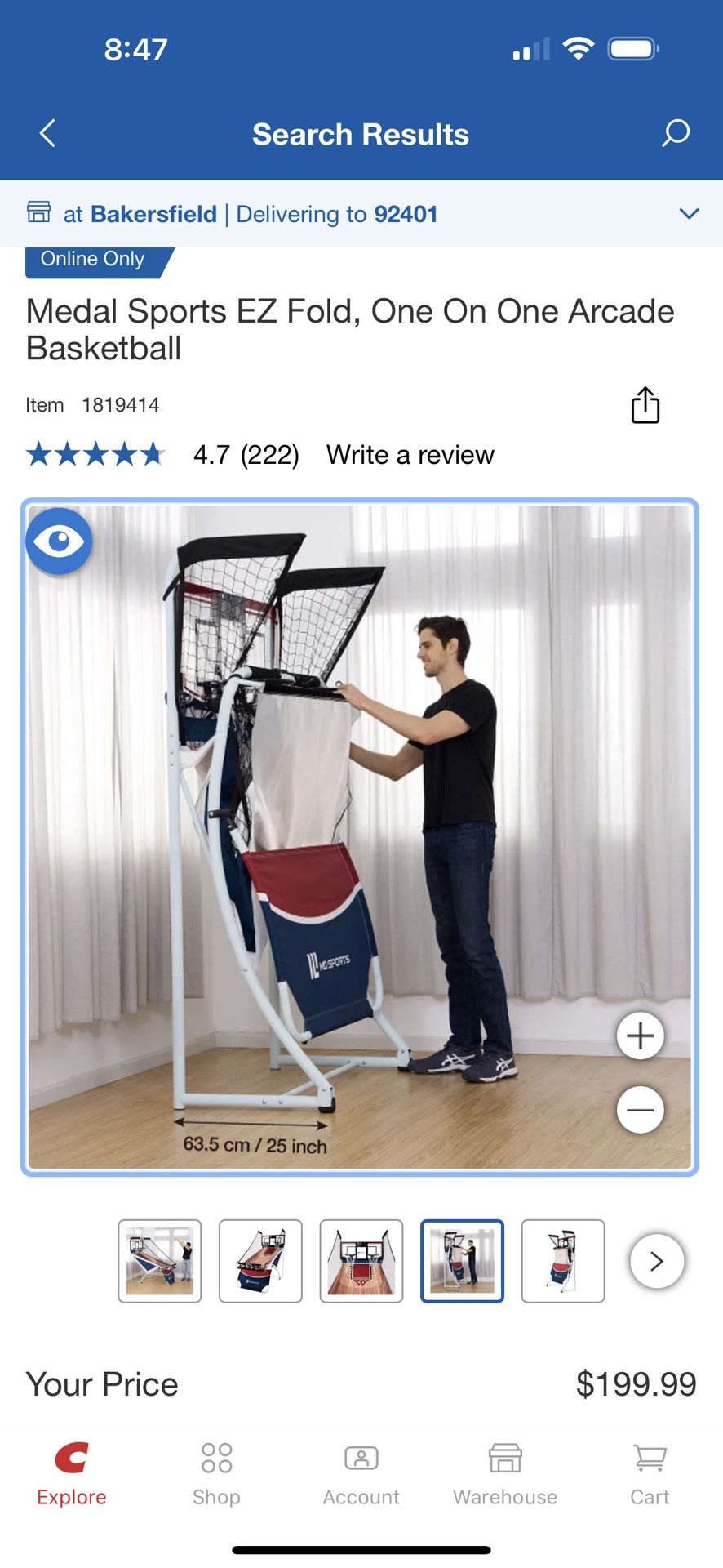 Medal Sports EZ Fold, One On One Arcade Basketball