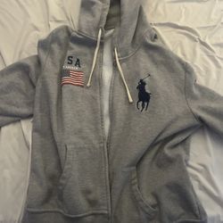 gray polo ralph luaran sweater