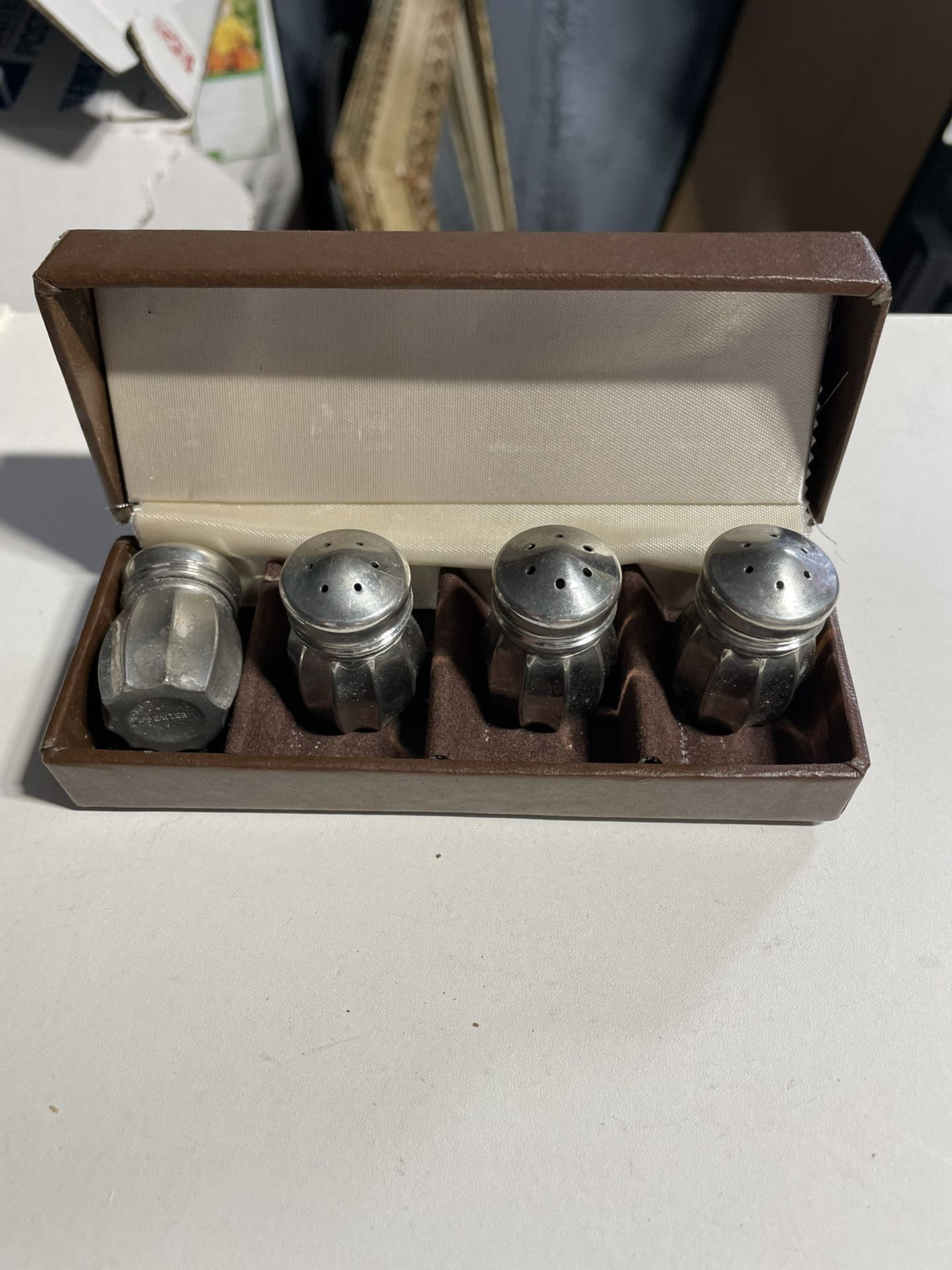 Pewter Salt and Pepper Shakers