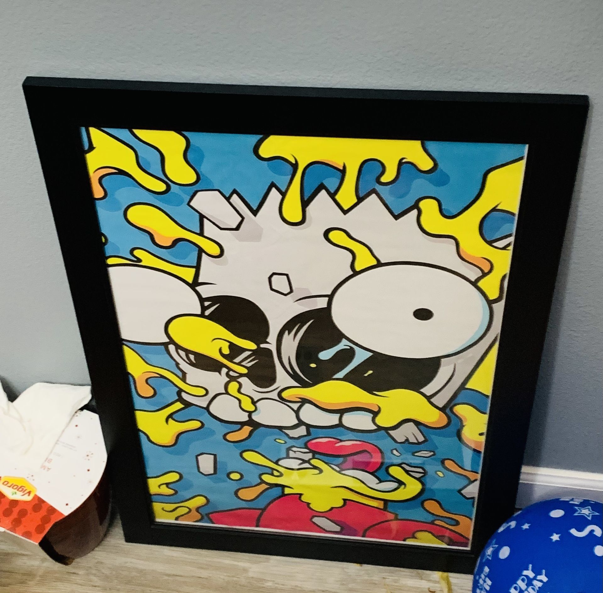 The Simpsons 16x24 Framed Bart Painting Print