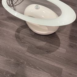 Oval Glass Coffee Table