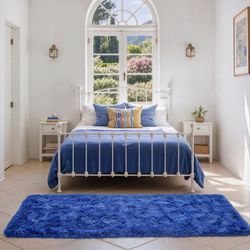 Zentavio Bedside Rugs for Boys Room 2x6 Runner Rugs for Hallway Bedroom Non Slip Fluffy Soft Shaggy Carpet for Kids Home Decor Aesthetic Dorm Nursery 