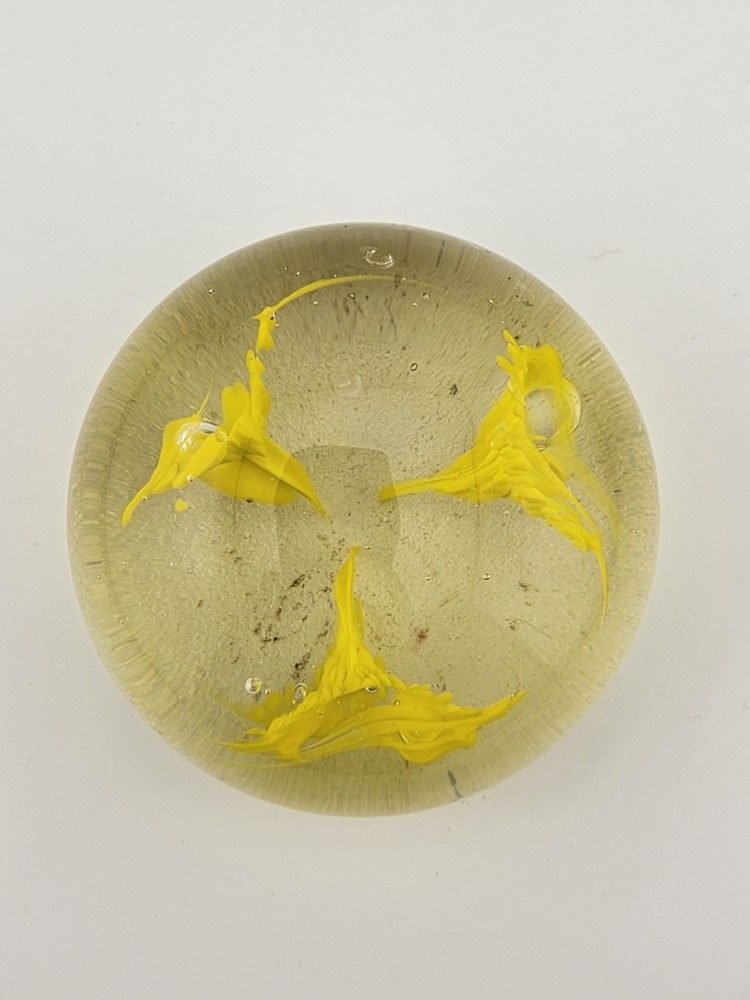 Yellow Flower Paperweight Florian