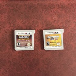 Nintendo 3DS Angry Bird Star Wars & Cut The Rope Cartridge Games