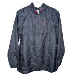 Quechua Foldable Dark Blue Raincoat Woman