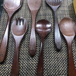 Set Off 6  Cooking Wooden Spoons