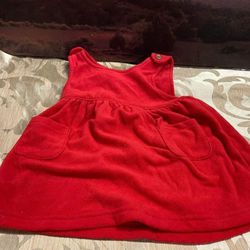 Girls Dress Size 12-18 Months Dress Red Old Navy