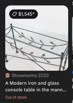 Glass And Iron Table