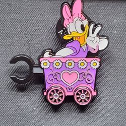 Disney Daisy Duck Train Car Enamel Metal Pin Blind Box Series 