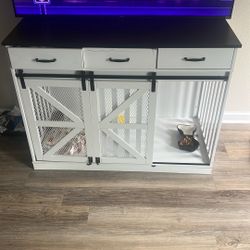 Dog cage tv stand