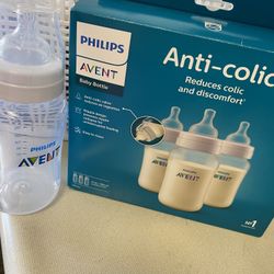 3 New Philips Avent Baby Bottles 