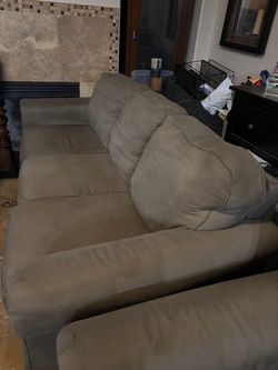 2 sofas, matching 3 seater, very comfortable