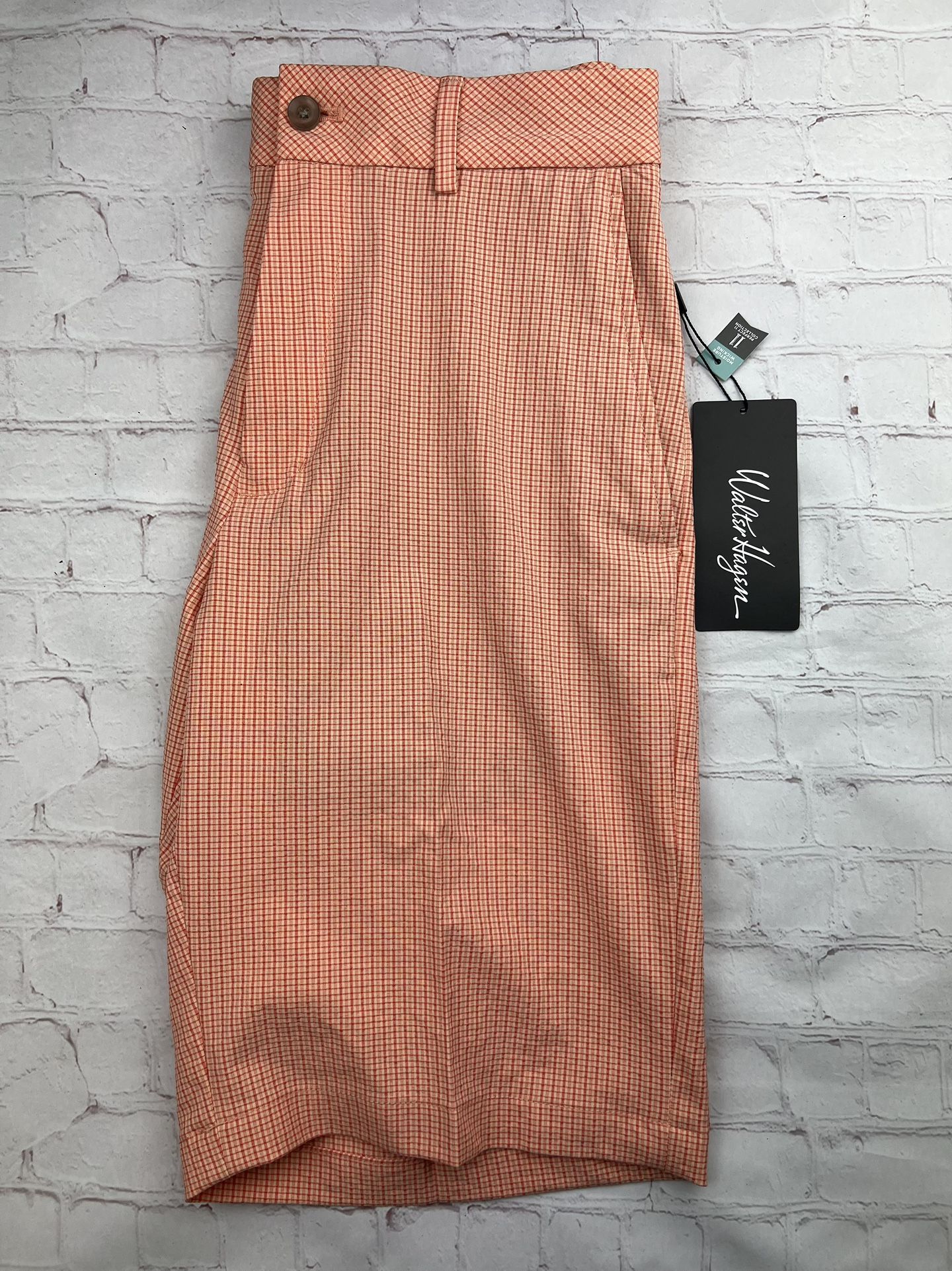Walter Hagen P11 Collection Seersucker Light Apricot Golf Short MGA14180 30 NWT