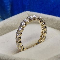 Genuine moissanite 925 sterling silver size 5 band