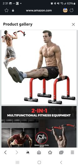 ONETWOFIT  Push Up Bar 12" High Parallettes Bars 