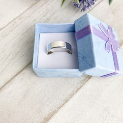 6 MM Smooth Band Ring Size 8 # Silver .925