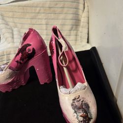 Pink Cosplay Halloween Shoes 