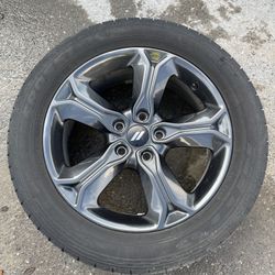 Wheel 19x7 5 Spoke Aluminum Painted Hyper Black Fits 14-18 JOURNEY (contact info removed)5