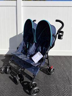 New! Double Umbrella Stroller Navy Blue