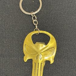 Punisher Bronze Metal Keychain