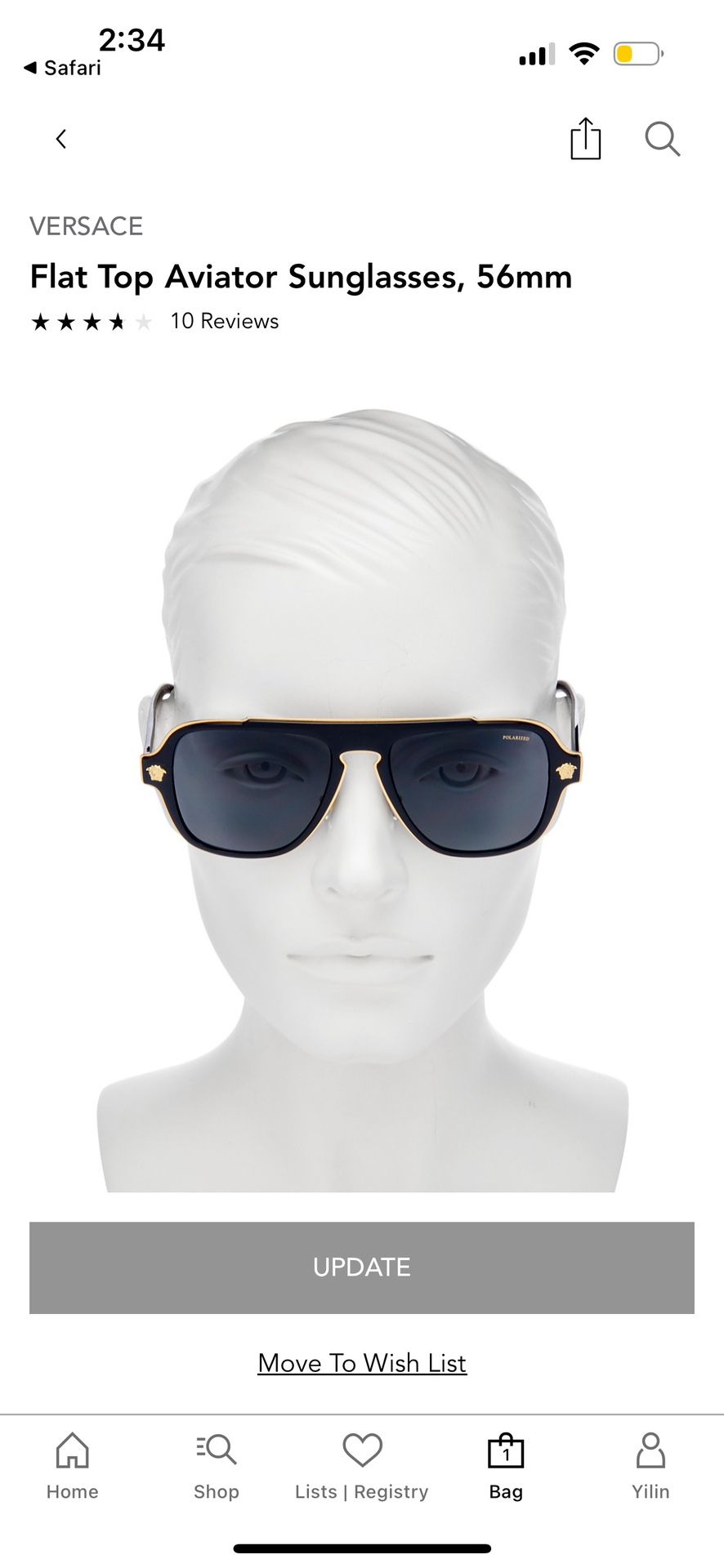 Versace Men’s Sunglasses