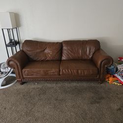 Brown Leather Couch