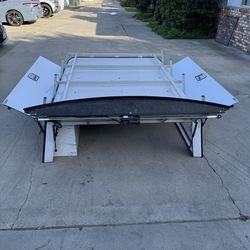 ARE DCU aluminum camper 78”-79” long 72” wide by the cab, 69” wide by the tailgate