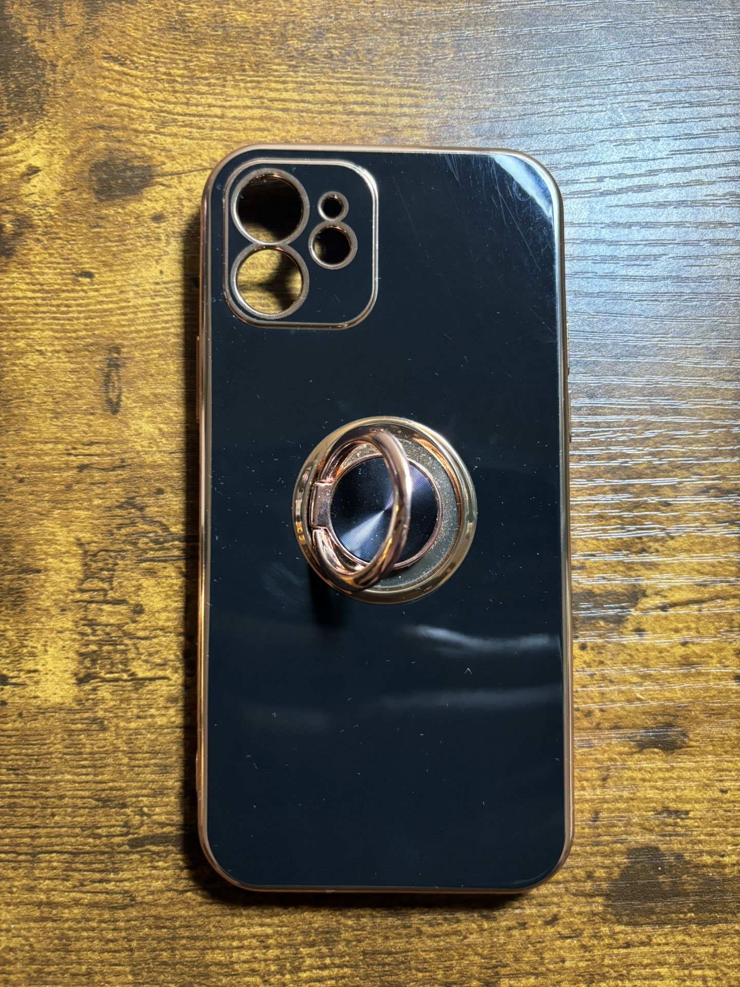 iPhone 12 Case With Ring Gold Holder 
