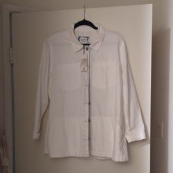 Curve Appeal White Jean Jacket