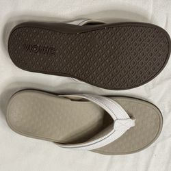 Brand New Vionic Tide II Thong Sandals – White Leather 🩴