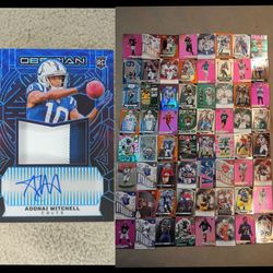 65 Total Cards For 75 (1.15 Each) Adonai Mitchell 2024 Obsidian Deep Sea Mojo RPA /49 + 64 NFL Cards (Worth Over 100) Read Description