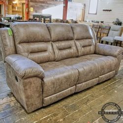 Ashley Stone Fossil Reclining Sofa 