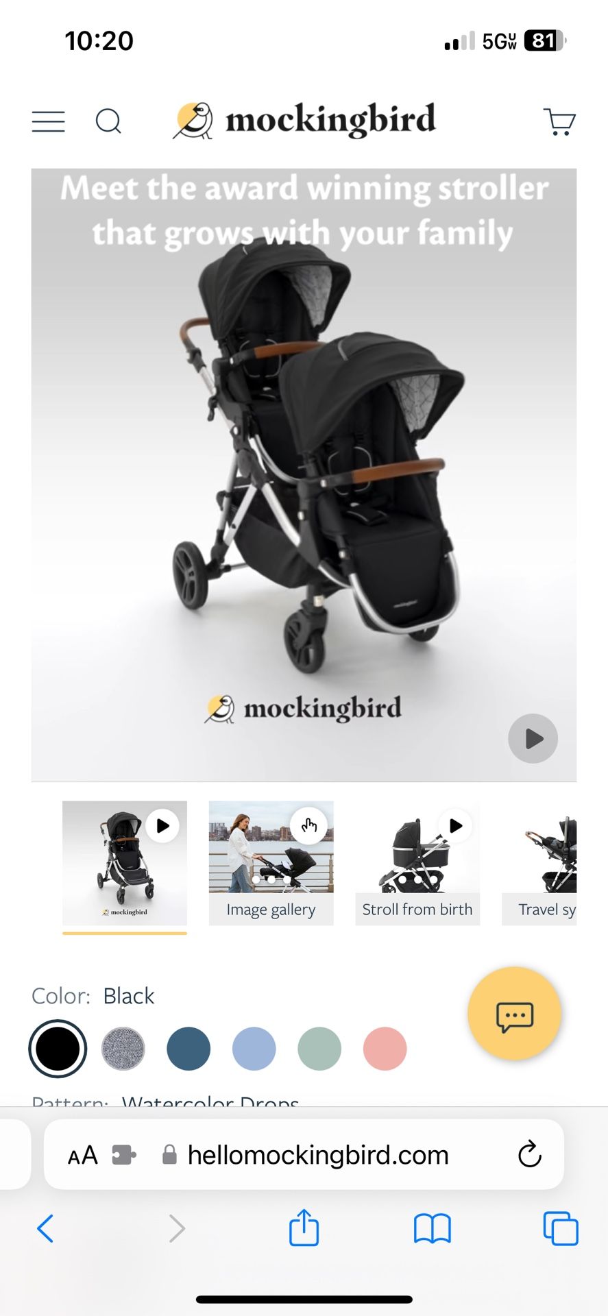 Mockingbird Double Stroller