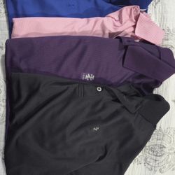IZOD Men's Golf Shirts XXL Blue Pink Purple Black Short Sleeve   bundle lot