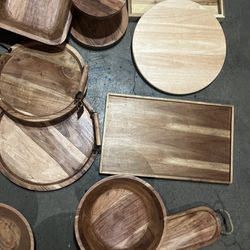 Wood Plate, Tray, Bowls