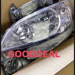 #57 PAIR Brand New 04-05 Honda Civic Coupe/sedan Headlight Head Lights Pair  