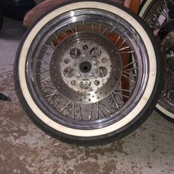 18” Harley Front Wheel  With Tire And Rotor 