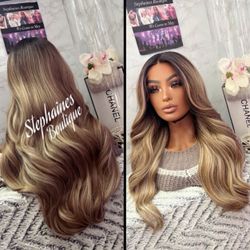 Human Hair Blended Lace Front Wig 
