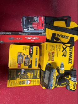Milwaukee ratchet fuel 1/4 and dewalt 20v XR