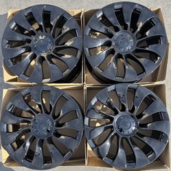 21” Tesla Model Y factory wheels rims gloss black new uberturbine