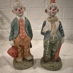 Vintage Porcelain Clown Figurines